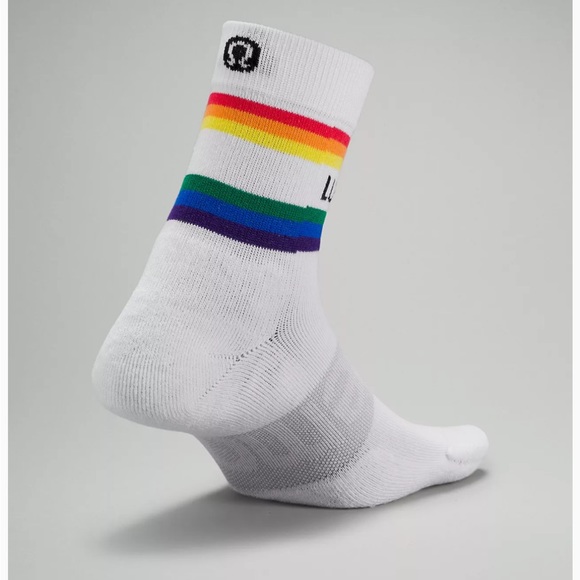 Lululemon Women's Daily Stride Mid-Crew Socks Stripe - white - Picture 3 of 6